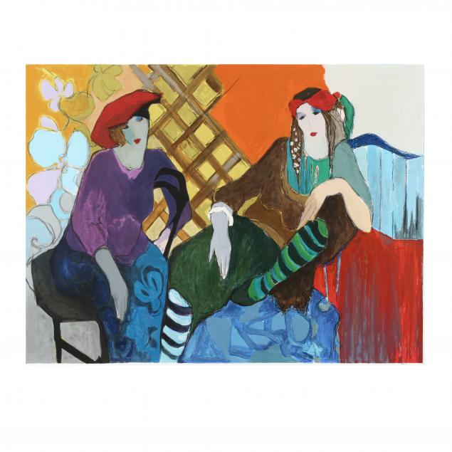 itzchak-tarkay-israeli-1935-2012-two-seated-women