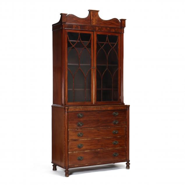 late-george-iii-inlaid-mahogany-secretaire-bookcase