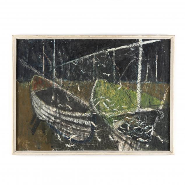 michael-lewis-british-born-1925-i-fishing-boats-i