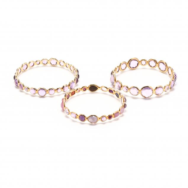 three-18kt-gold-and-gem-set-i-rock-candy-i-bangle-bracelets-ippolita