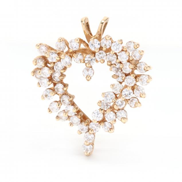 14kt-gold-and-diamond-heart-motif-pendant