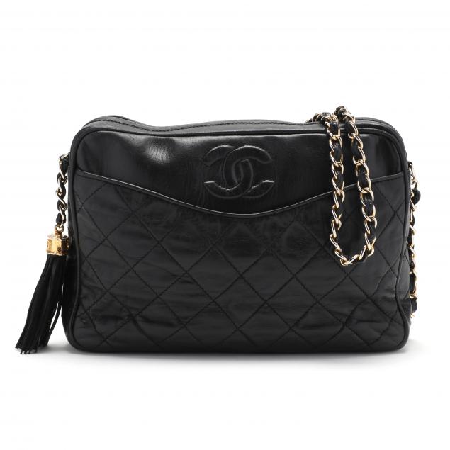 Chanel Black Quilted Lambskin Vintage Classic Camera Bag