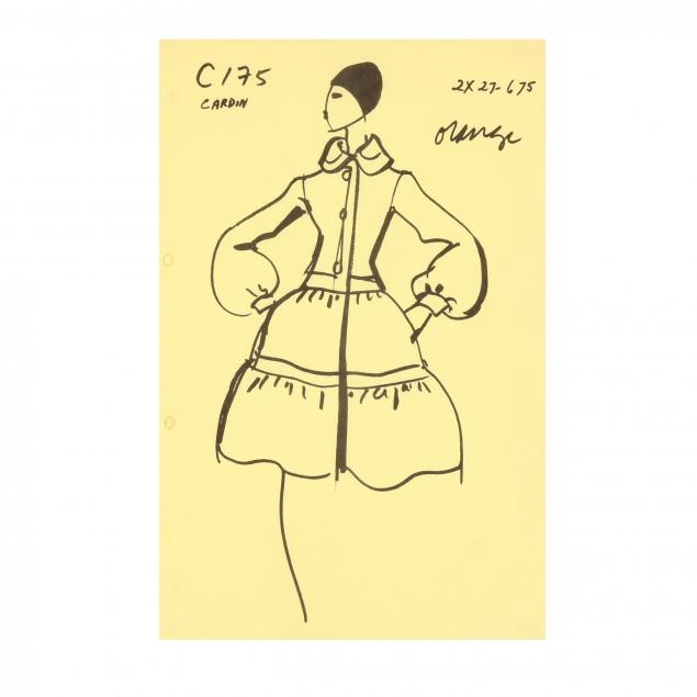 pierre-cardin-french-1922-2020-framed-fashion-illustration
