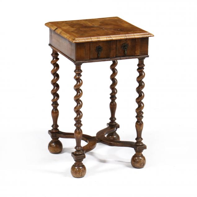 william-and-mary-style-burl-wood-diminutive-one-drawer-stand
