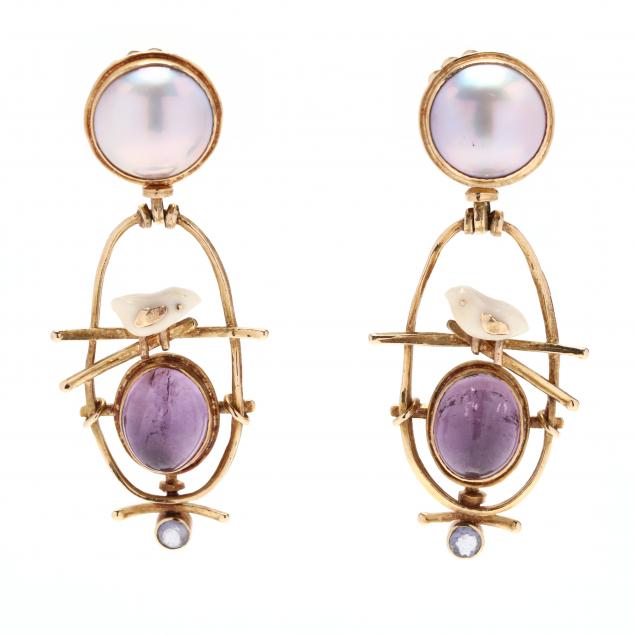 18kt-gold-and-gem-set-dangle-earrings-carolyn-morris-bach