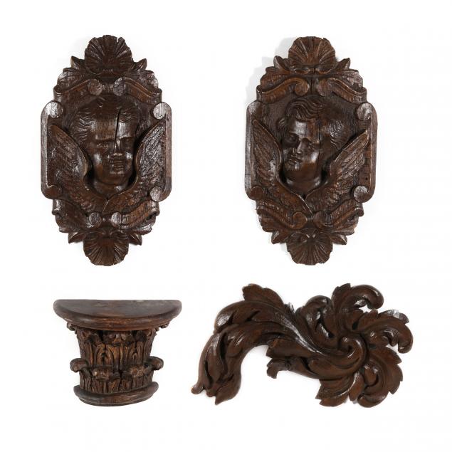 four-continental-carved-wooden-architectural-elements