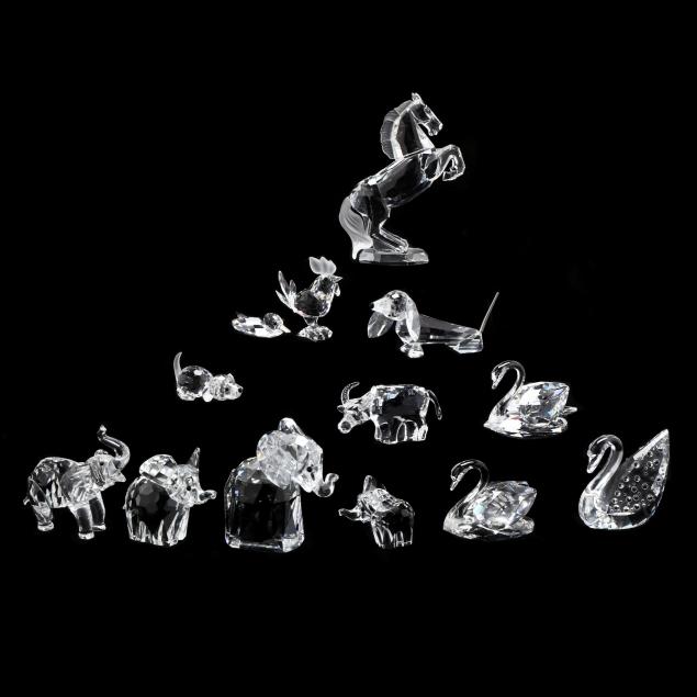 collection-of-swarovski-cut-crystal-figurines