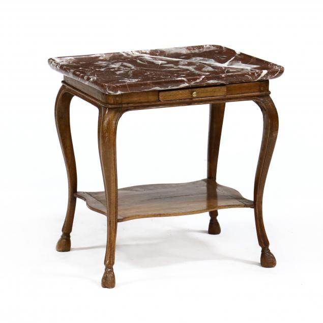 french-marble-top-one-drawer-low-table