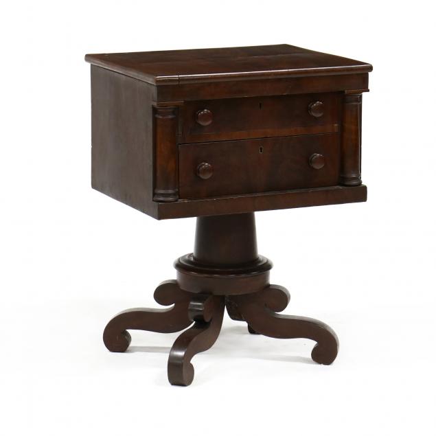 american-classical-mahogany-two-drawer-work-table