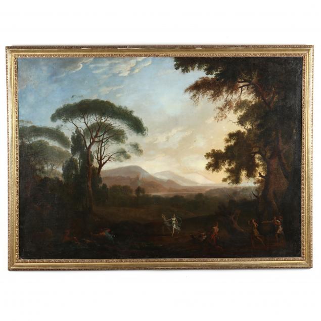 an-expansive-landscape-with-diana-and-her-nymphs-hunting-a-stag