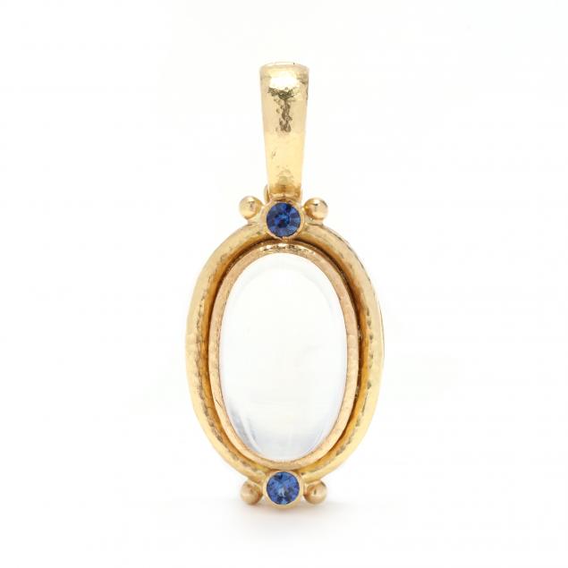 18kt-gold-moonstone-and-sapphire-pendant-enhancer-elizabeth-locke