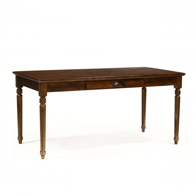 contemporary-cherry-farm-table-desk