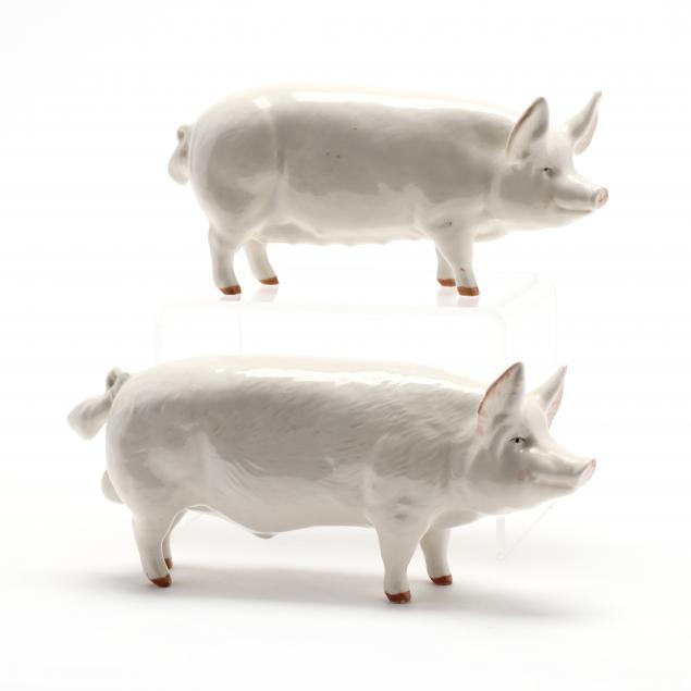 two-beswick-porcelain-pigs