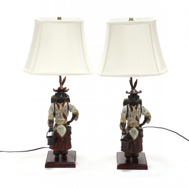 pair-of-vintage-cold-painted-bronze-zoomorphic-table-lamps