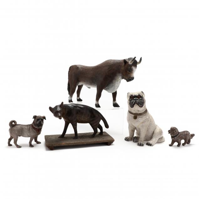 five-assorted-vintage-animal-figures