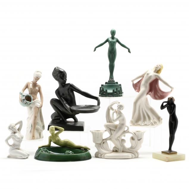 eight-art-deco-figures-of-nudes