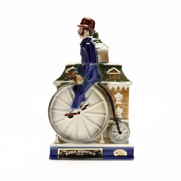 ezra-brooks-whiskey-in-penny-farthing-decanter