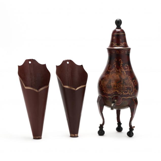 antique-dutch-coffee-urn-and-wall-pockets