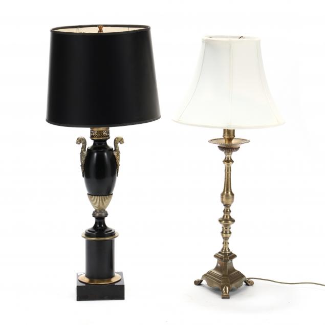 two-brass-lamps