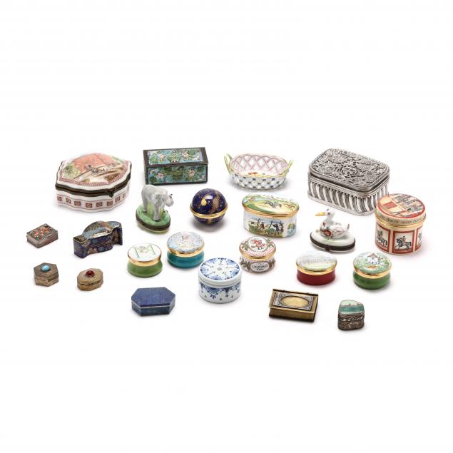 a-collection-of-twenty-two-pill-boxes-and-decorative-items