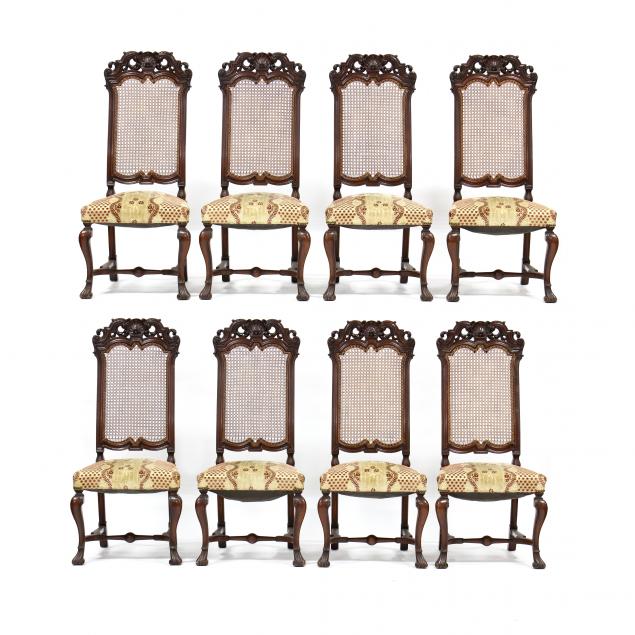 set-of-eight-spanish-style-carved-walnut-dining-chairs