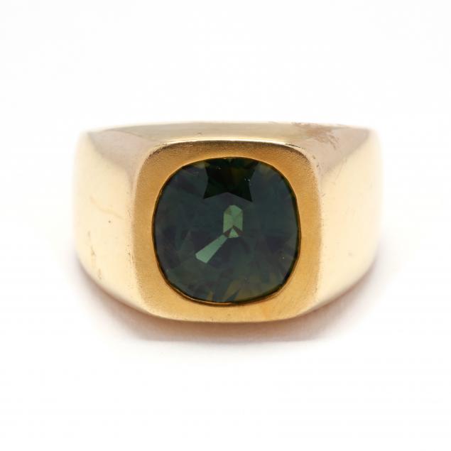 gent-s-18kt-gold-and-green-sapphire-ring