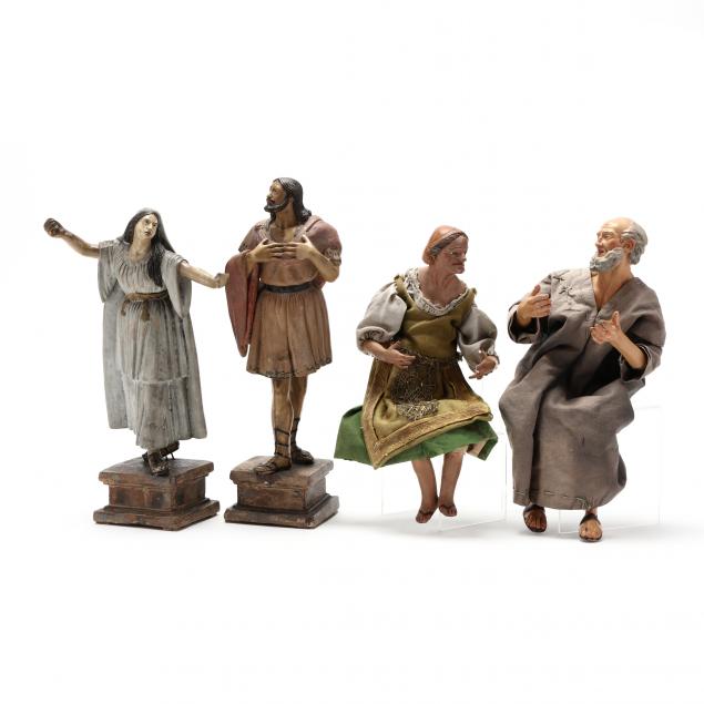 four-vintage-italian-figures