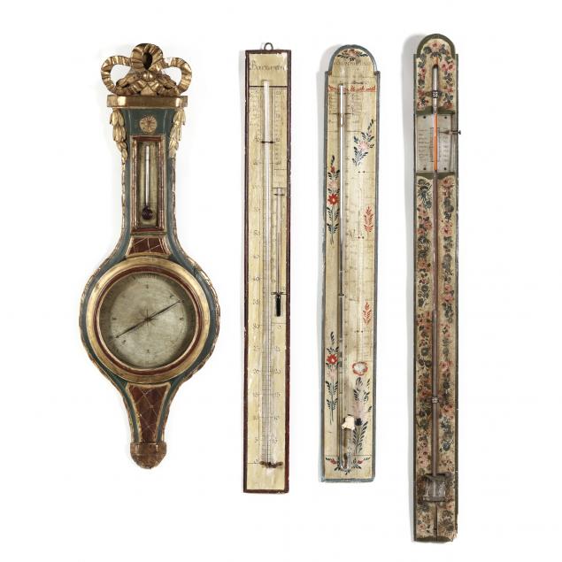 four-antique-continental-painted-barometers