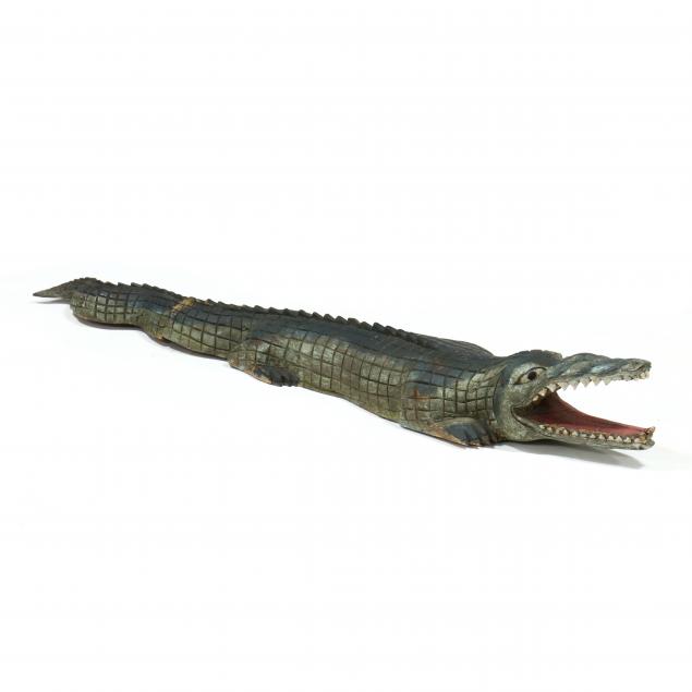 folk-art-carved-and-polychrome-painted-crocodile