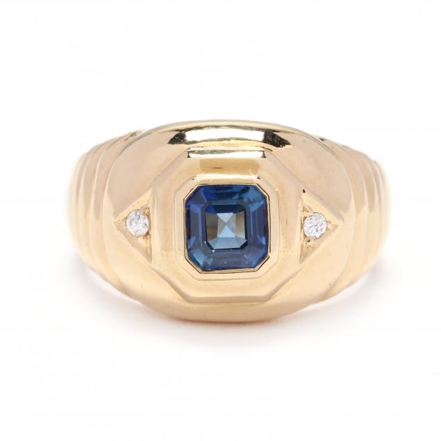 gent-s-gold-sapphire-and-diamond-ring