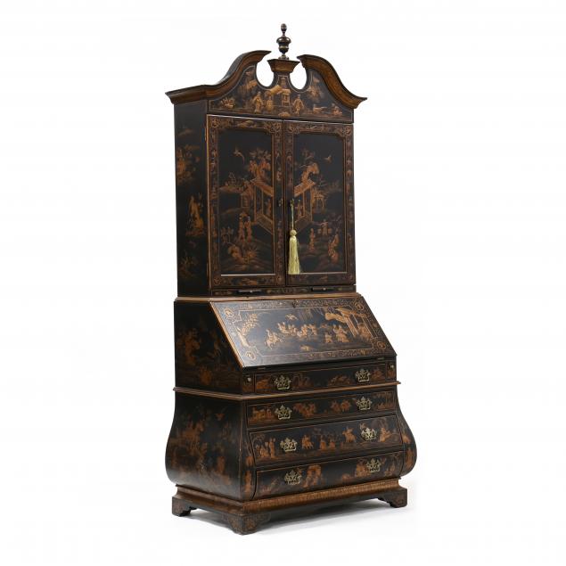 ardley-hall-chinoiserie-decorated-secretary-bookcase