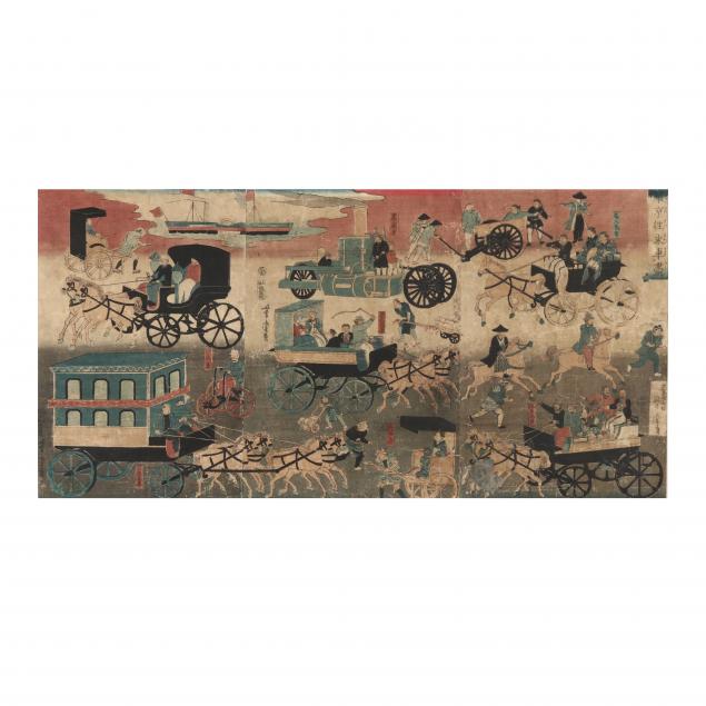 utagawa-yoshitora-japanese-active-1850-80-i-vehicles-on-the-streets-of-tokyo-i