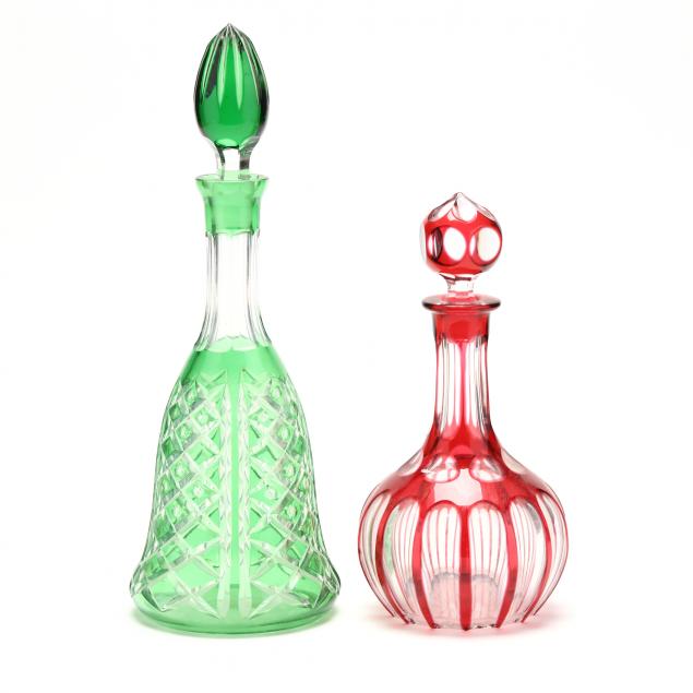 two-cut-to-clear-glass-decanters