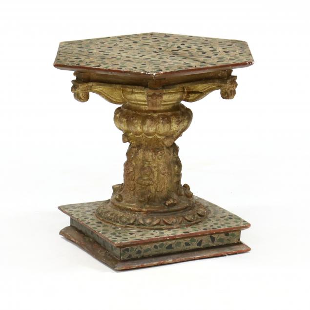 a-continental-architectural-paint-decorated-and-gilt-side-table