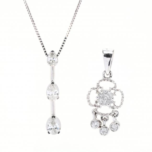 14kt-white-gold-and-diamond-necklace-and-a-white-gold-and-diamond-pendant