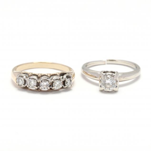 two-gold-and-diamond-rings