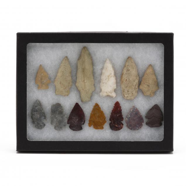 thirteen-north-american-stone-projectile-points
