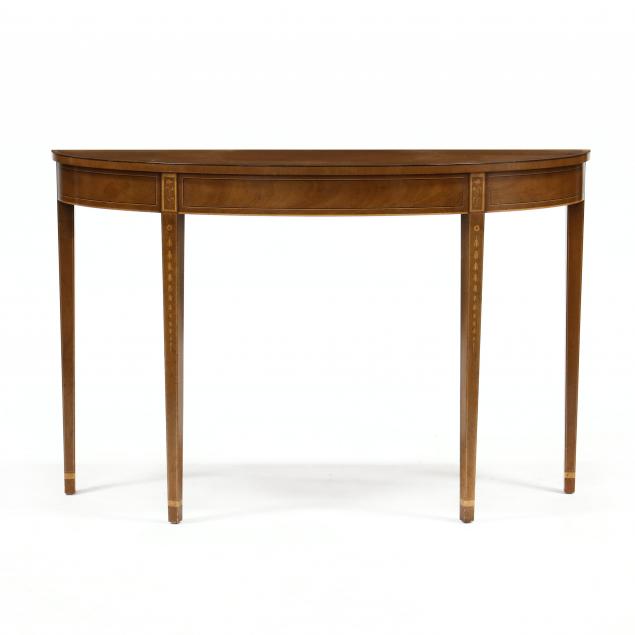 kittinger-hepplewhite-style-inlaid-mahogany-demilune-console-table