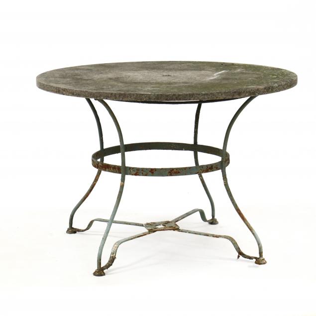 vintage-iron-and-granite-patio-table