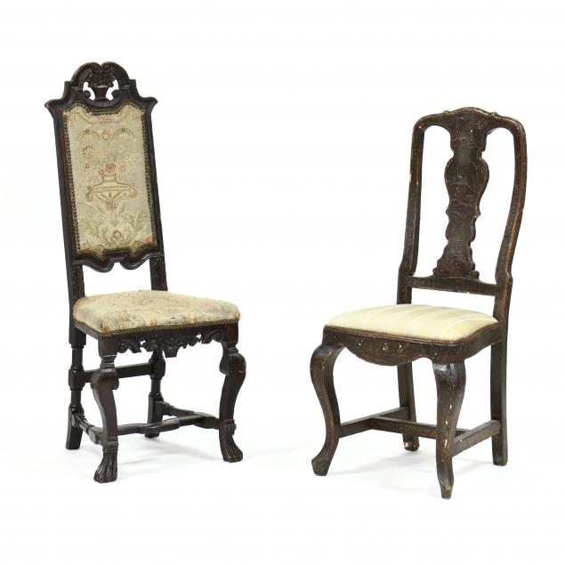 two-antique-continental-side-chairs