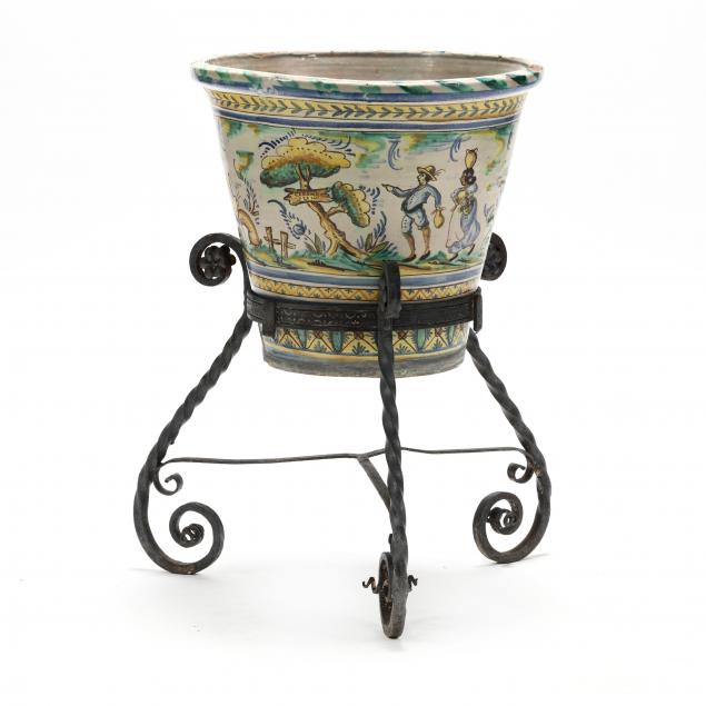 antique-spanish-majolica-planter