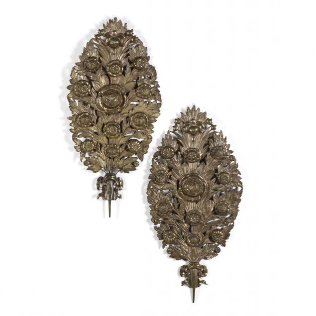 pair-of-vintage-decorative-brass-wall-appliques