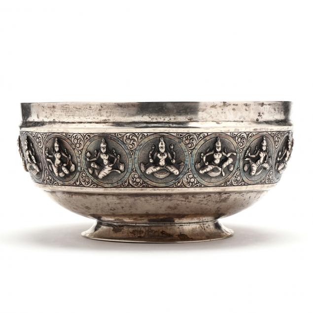 antique-indian-silver-footed-bowl