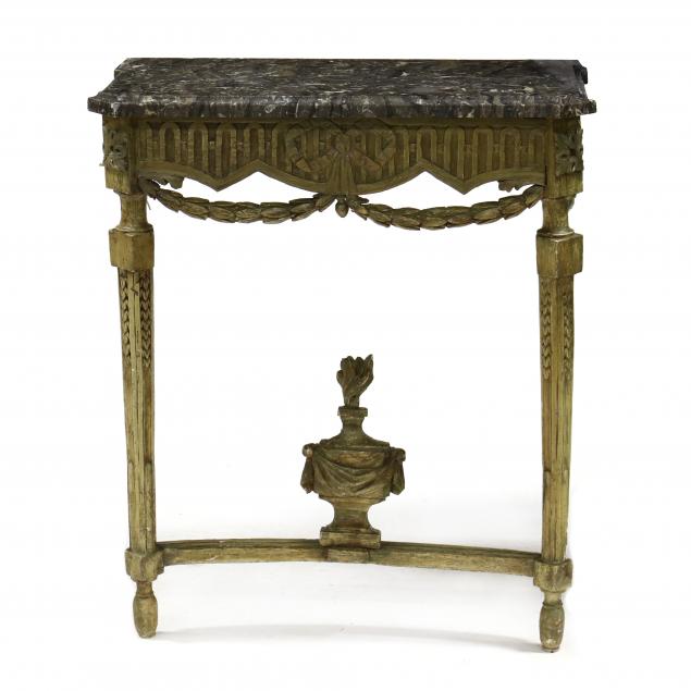 antique-louis-xvi-style-marble-top-wall-mount-console-table