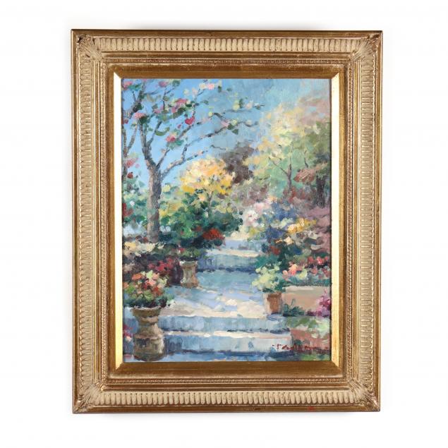 italian-school-impressionist-garden-scene