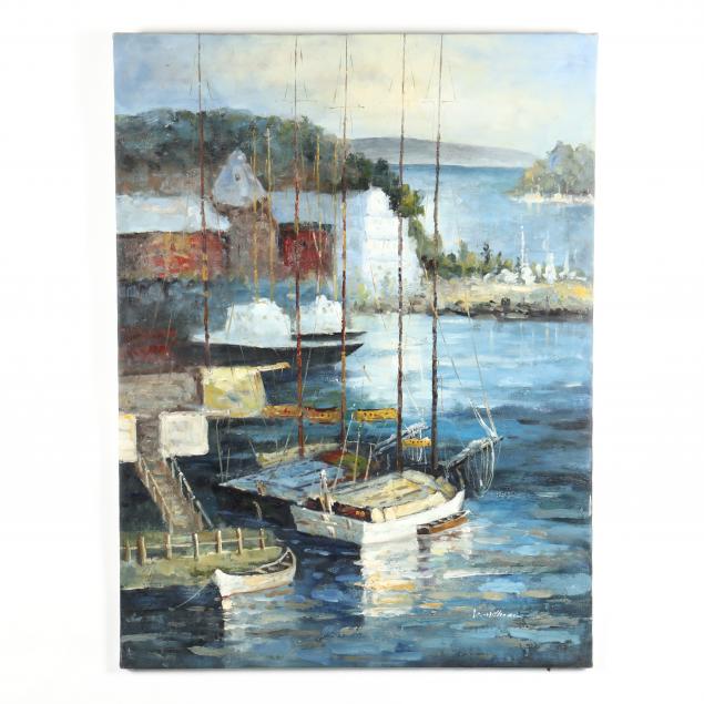 k-hillman-fl-20th-century-harbor-scene