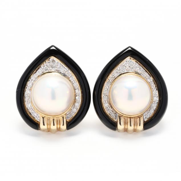 14kt-gold-mabe-pearl-diamond-and-onyx-earrings