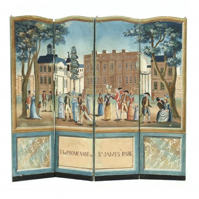 english-paint-decorated-four-panel-floor-screen