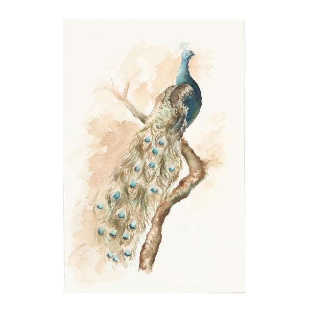 contemporary-watercolor-painting-of-a-peacock
