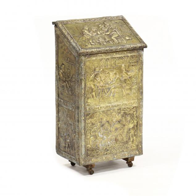 dutch-brass-repousse-coal-bin